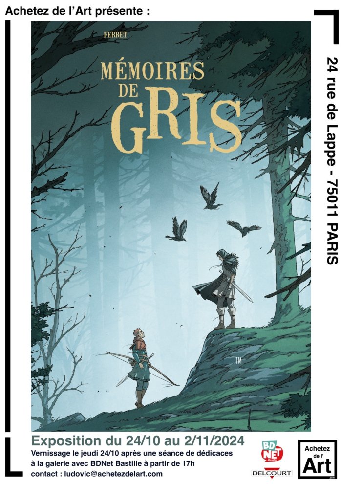Exposition Mémoires de Gris de Sylvain Ferret chez Achetez de l'Art Paris