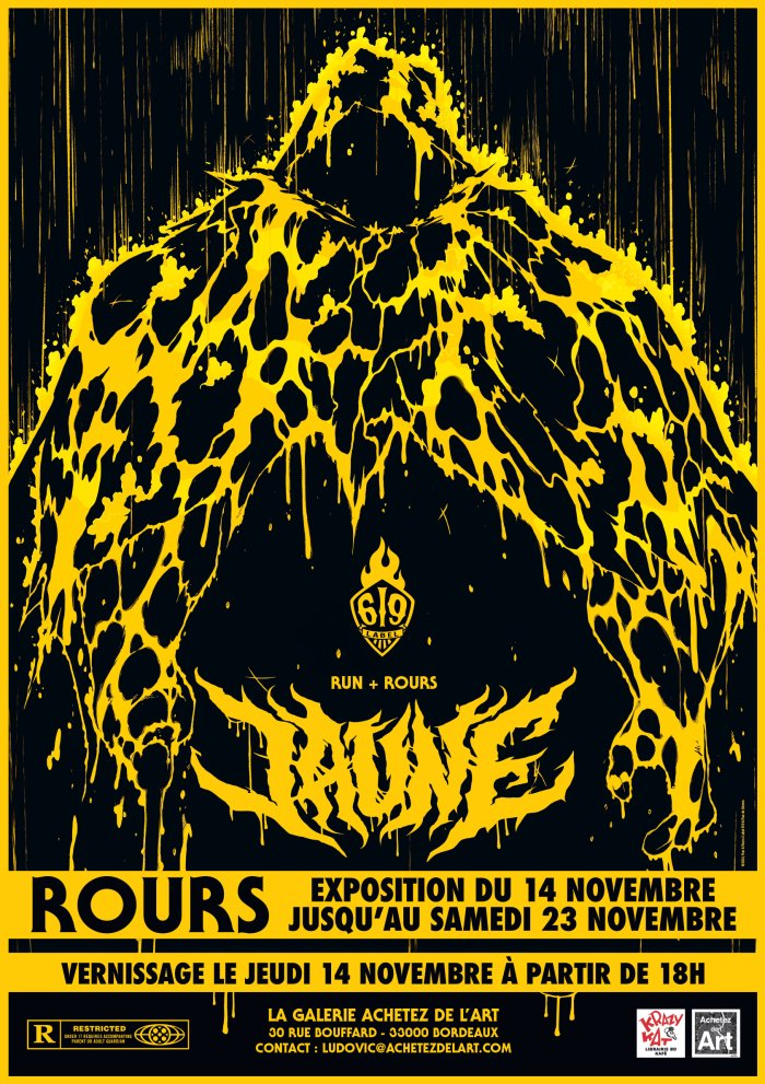 Exposition "Jaune" de Rours chez Achetez de l'Art Bordeaux
