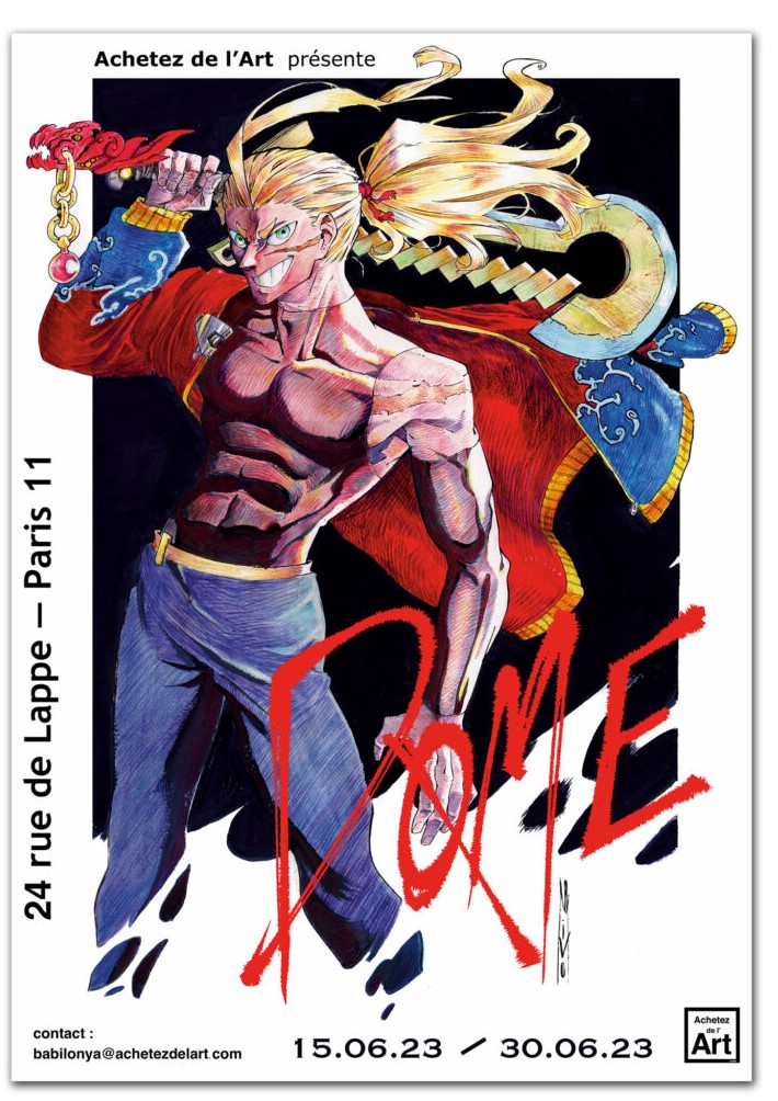 Exposition du mangaka français Mimo pour « Dome » à la Galerie Achetez de l'art ! (Paris)