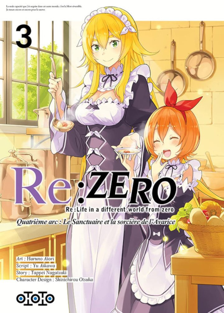 Re : Zero - Quatrième arc T. 2 & T. 3 - Par Yu Aikawa & Haruno Atori - Ototo