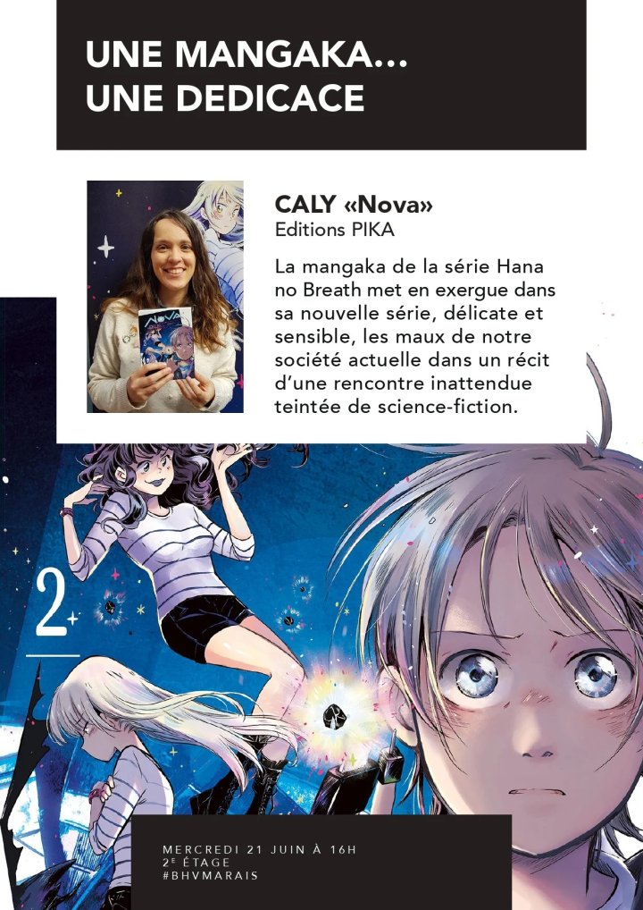 La mangaka Caly en dédicace au BHV Marais