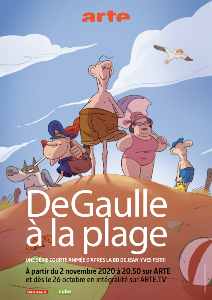 De Gaulle à la plage en série animée sur la chaîne Arte
