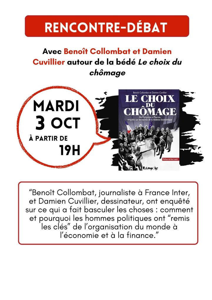  "Le choix du chômage" : soirée débat et dédicace à Ivry-syr-Seine
