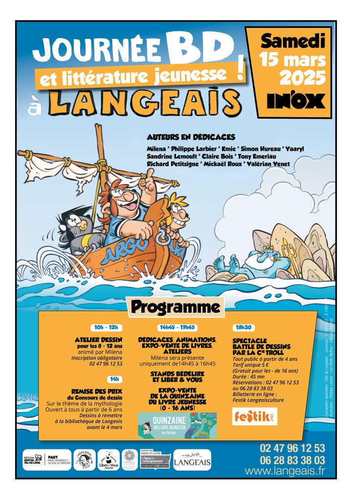 Journée BD et littérature jeunesse à Salle In'Ox à Langeais (37)