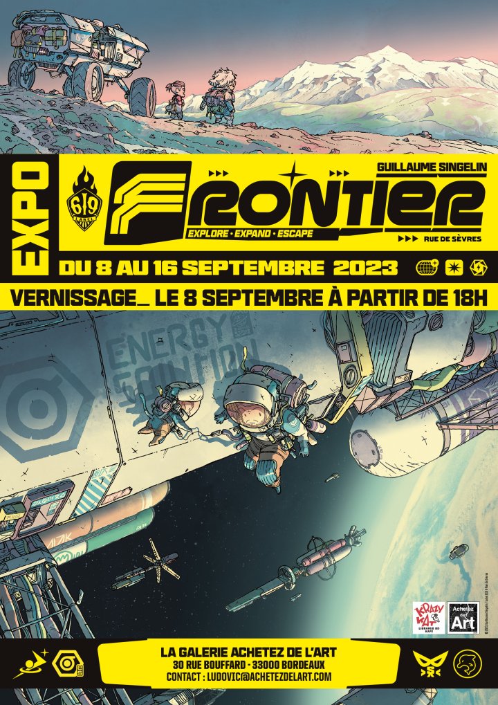 Exposition "Frontier" de Guillaume Singelin dans la nouvelle galerie Achetez de l'Art de Bordeaux 