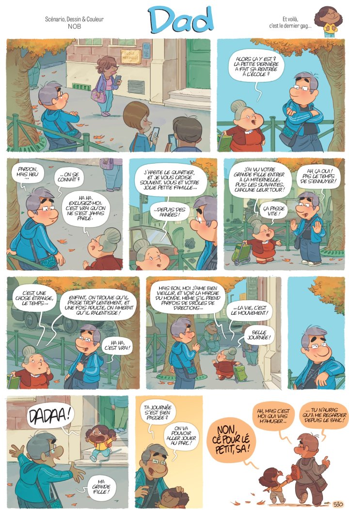 Nob arrêterait-il « Dad », l'une des séries-phares du Journal de Spirou ?