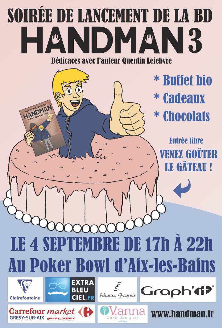 Soirée de lancement de la BD Handman 3