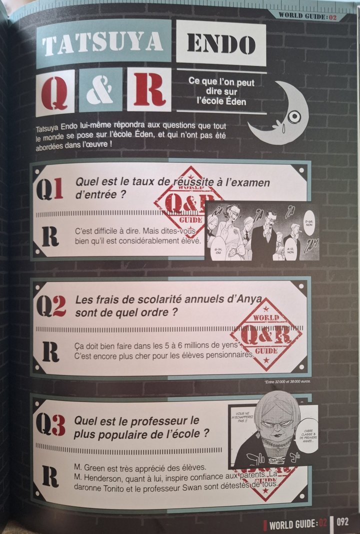 Spy x Family Guidebook Officiel : Eyes Only - Edition Luxe - Par Tatsuya Endo - Ed Kurokawa