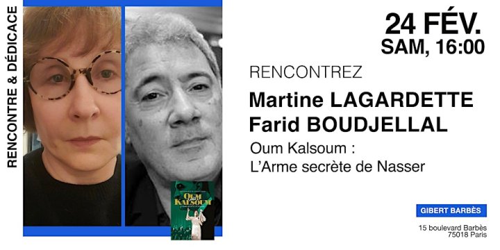 Martine Lagardette et Farid Boudjellal chez Gibert Barbès (Paris)