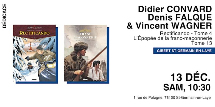 Didier Convard, Denis Falque & Vincent Wagner chez Gibert Saint-Germain-en-Laye