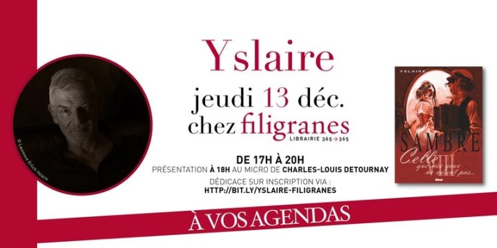 Yslaire présente son album de Sambre à Filigranes (Bxl)