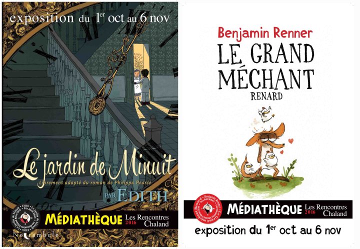 Les lauréats des prix de lecture des Rencontres Chaland 2016 -la dessinatrice Edith et le desssinateur Benjamin Renner à Nérac (47600)