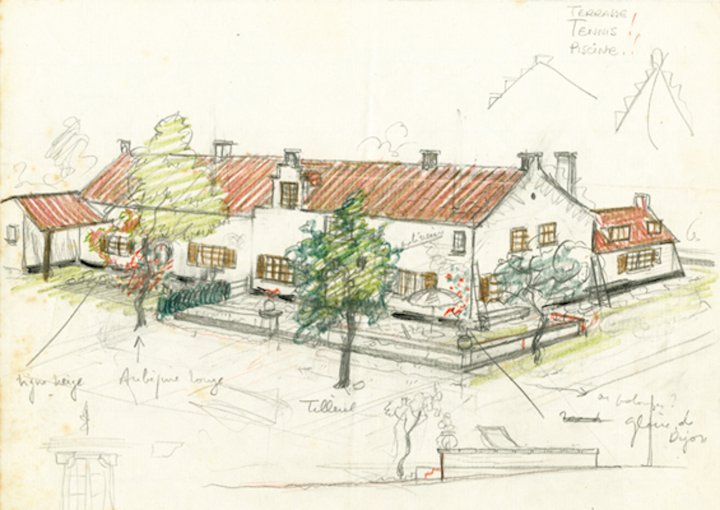 Hergé habite (encore aujourd'hui) le quartier de Ferrières à Céroux-Mousty en Belgique