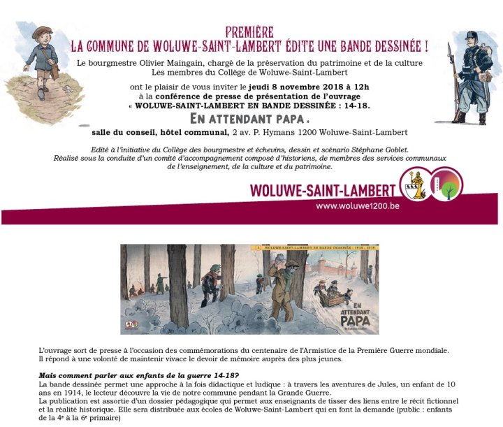 Lancement de l'ouvrage "En attendant Papa" (Bruxelles)