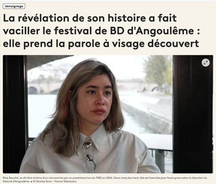 Angoulême 2026 : « Chloé » parle à visage découvert tandis que la mairie tente de reprendre la main