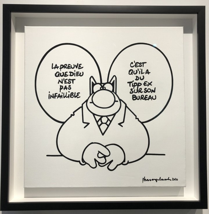 Geluck sort ses chats sur les Champs