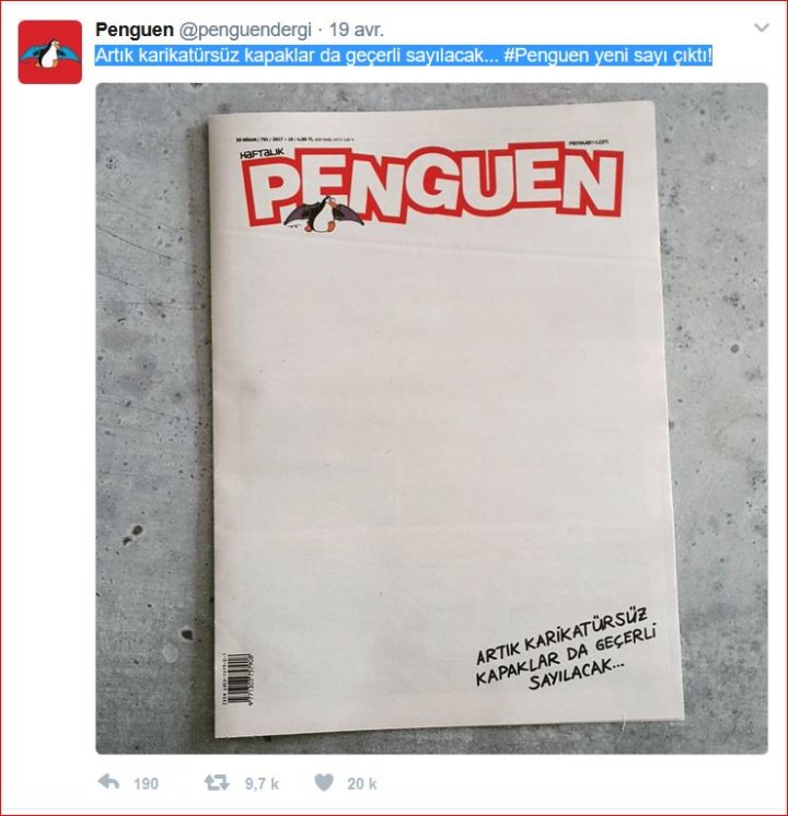Le magazine satirique turc Penguen ferme ses portes à son tour