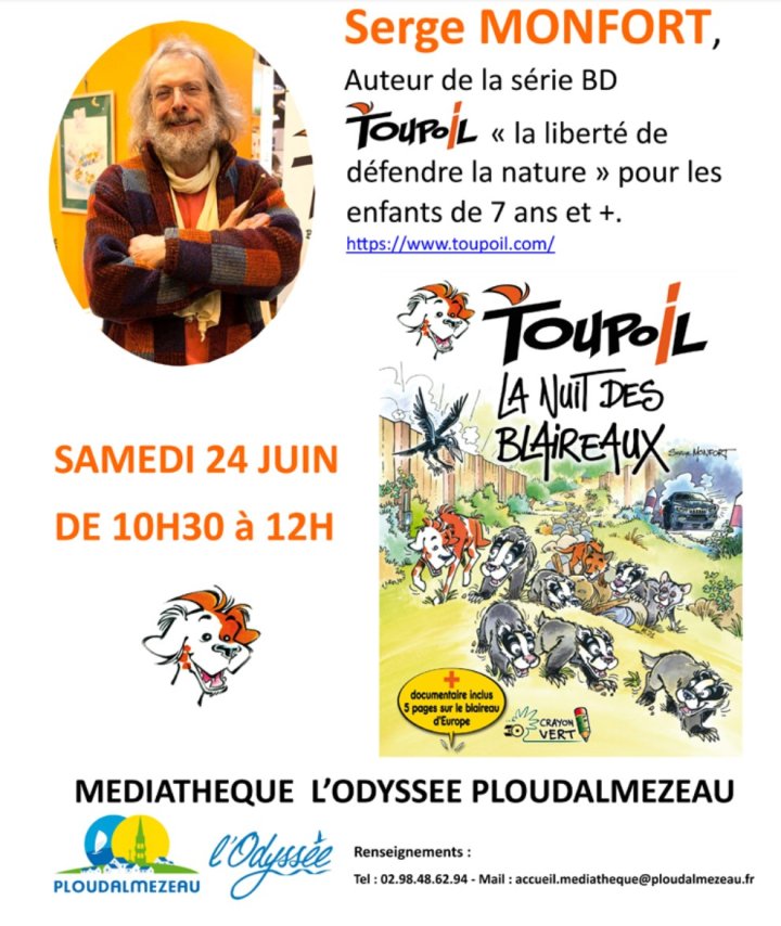 TOUPOIL, la BD-Nature à la médiathèque de Ploudalmézeau (29)