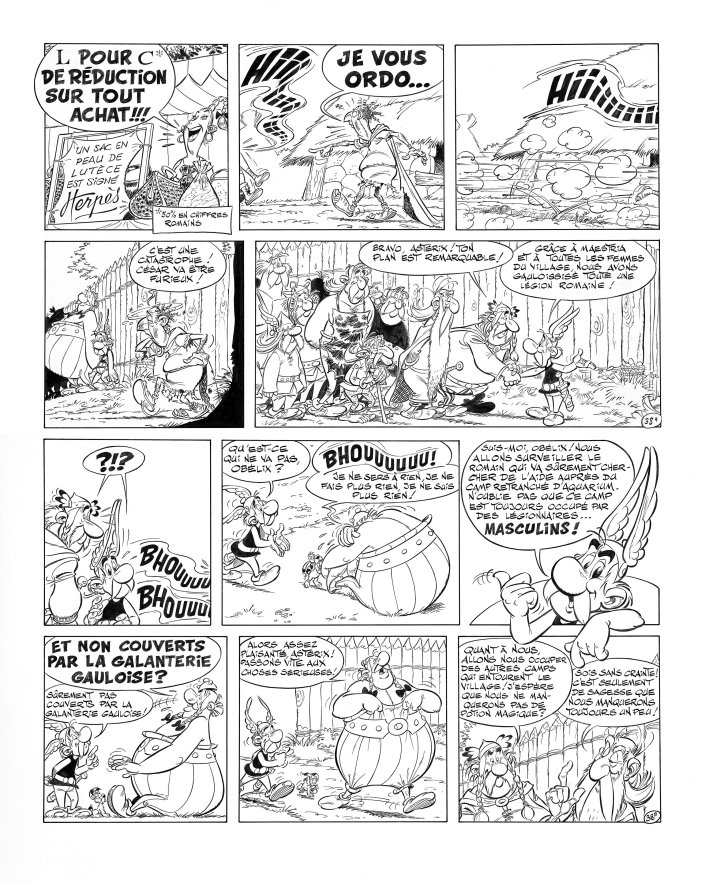 Vente caritative de planches d'Uderzo chez Artcurial en faveur du personnel soignant