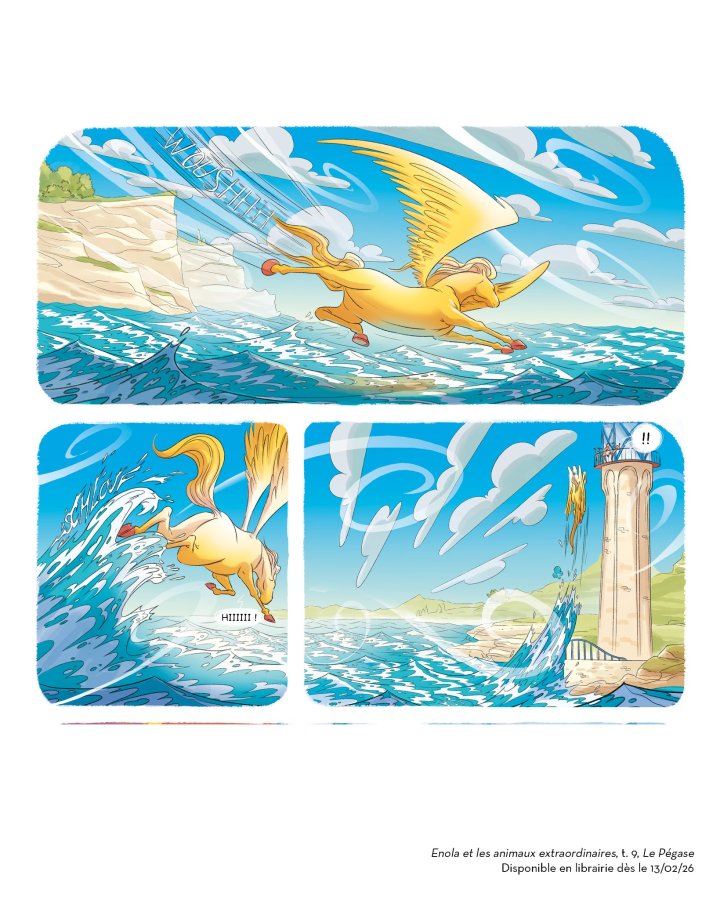 Enola et les Animaux extraordinaires T.9 : Le Pégase - Par Joris Chamblain & Lucile Thibaudier - Ed. De la Gouttière