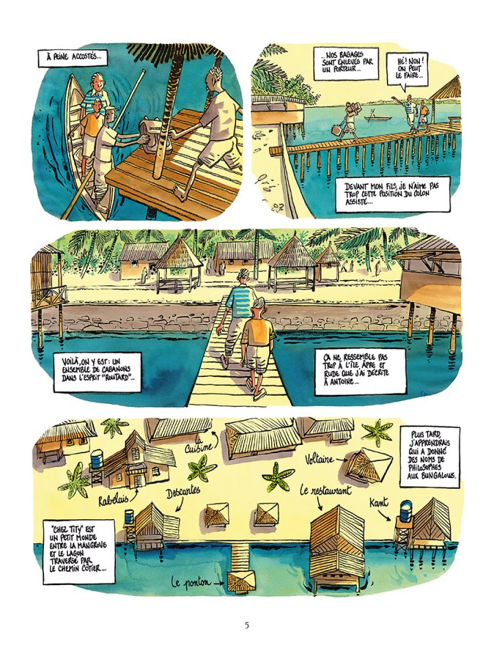 Robinsons, père et fils : quelques mois isolés dans une île.