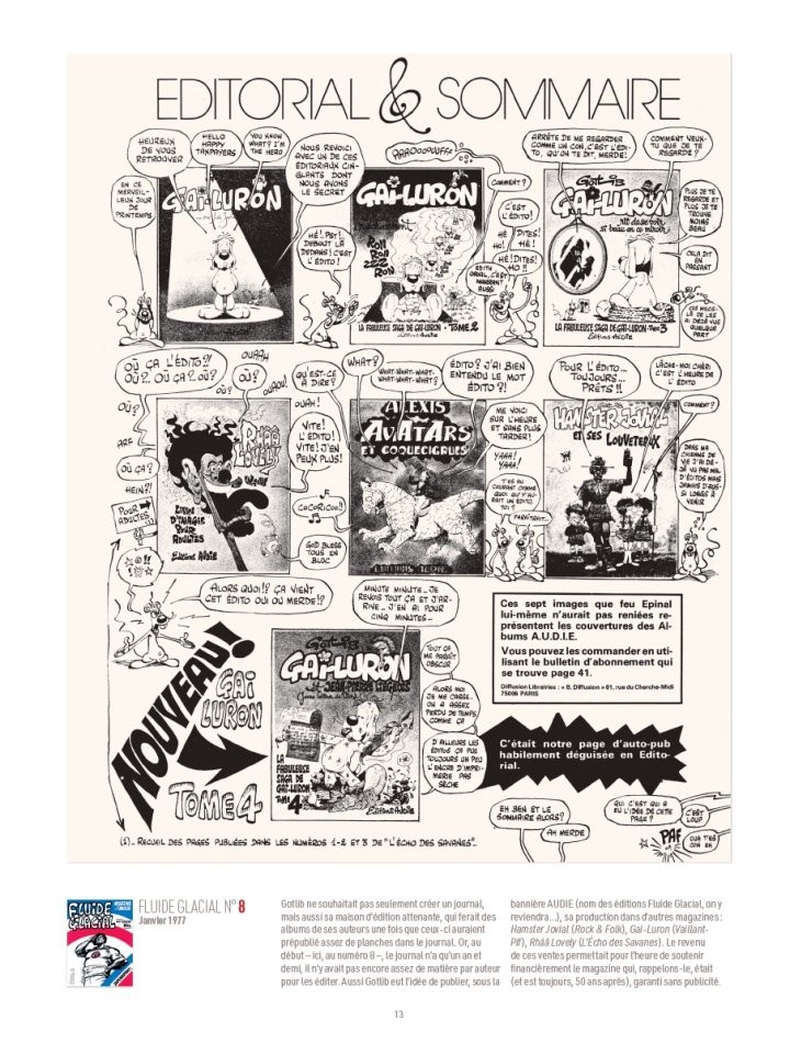 Les Éditos de Gotlib – Par Gotlib – Fluide Glacial 