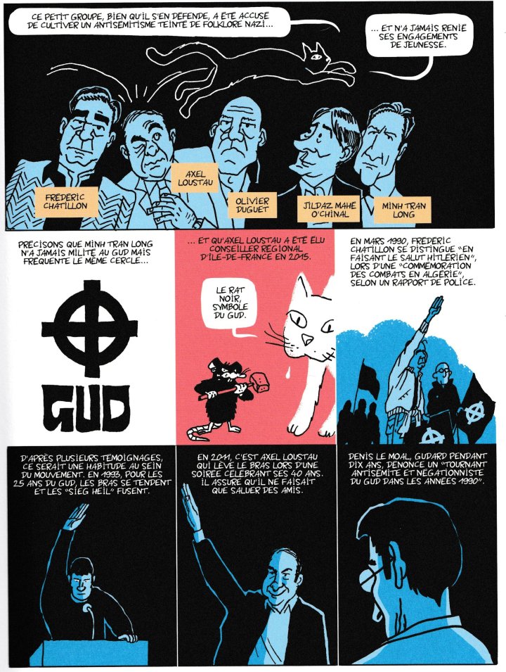 Aux Portes du Palais – Comment les idées d'extrême droite s'installent en France – Par Lucie Delaporte, Marine Turchi, Baptiste Bouthier et Hervé Bourhis - La Revue Dessinée / Médiapart 