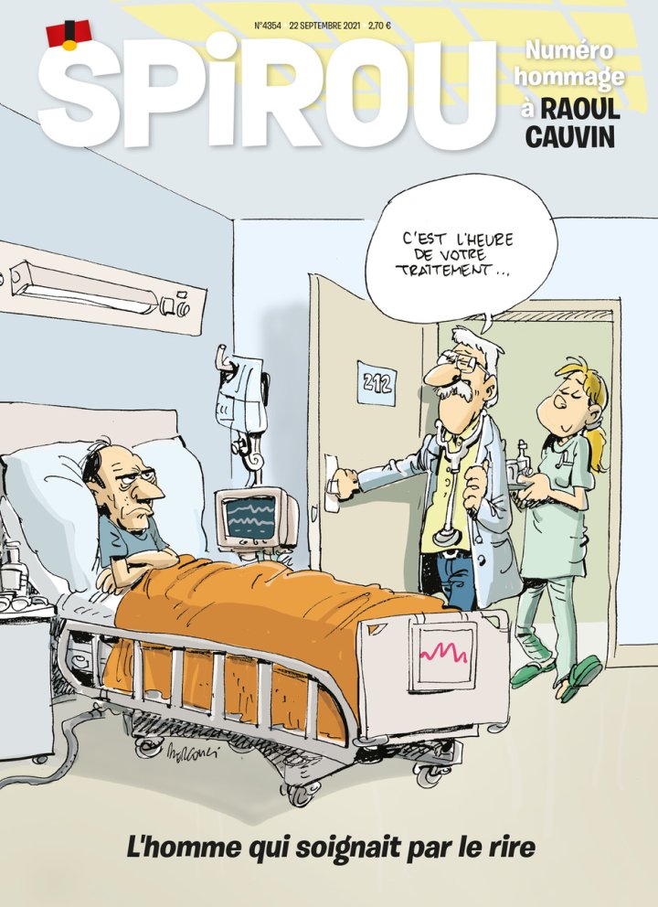 Spirou rend hommage à Raoul Cauvin