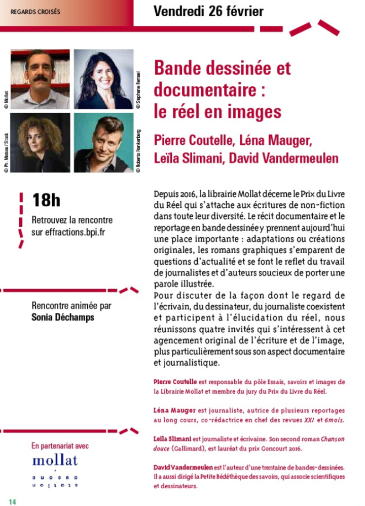 Bande dessinée et documentaire : le réel en images (BPI, Paris)
