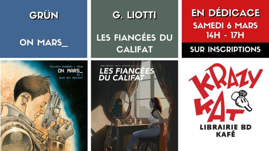 Grün et Liotti chez Krazy Kat (Bordeaux)